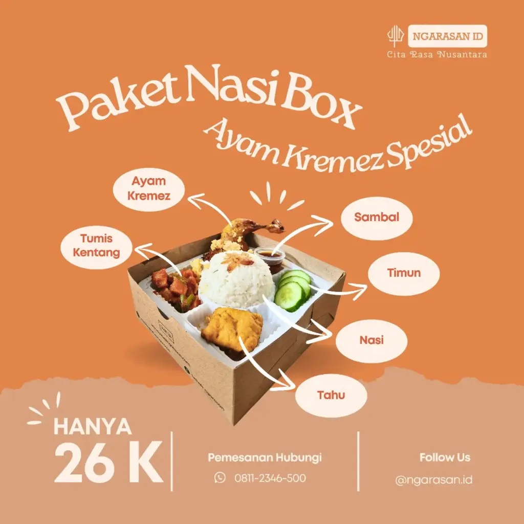 Paket Nasi Box Ayam Kremez Spesial