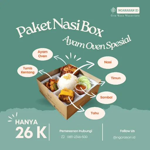 Paket Nasi Box Ayam Oven Spesial