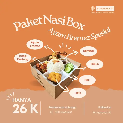 Paket Nasi Box Ayam Kremez Spesial